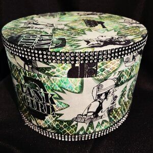 Punk Rock TANK GIRL Comic Book Movie Decorative Hat Box 9.5" Collectables OOAK